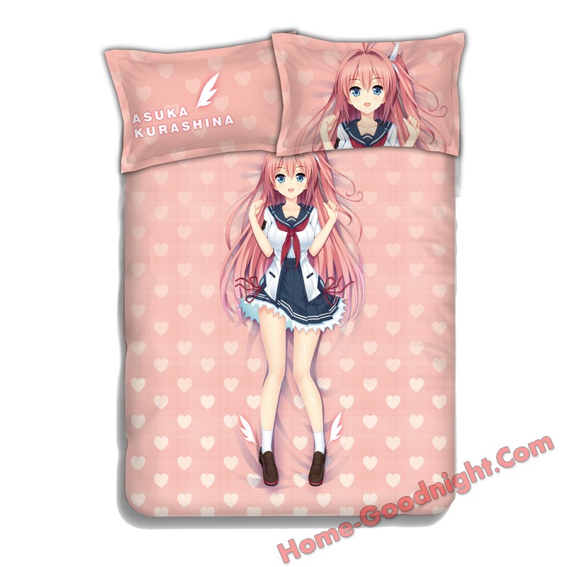 Kurashina Asuka Anime Bedding Sets,Bed Blanket & Duvet Cover,Bed Sheet with Pillow Covers